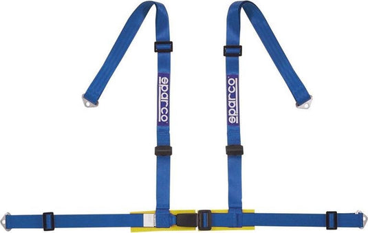 Sparco 4-punts sportgordel - blauw - incl. bekkenbeschermer schroefbevestiging (e-keur)