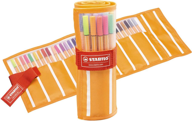 Load image into Gallery viewer, Stabilo point 88 - fineliner 0,4 mm - rollerset - 30 stuks etui - met 25 standaard + 5 neon kleuren
