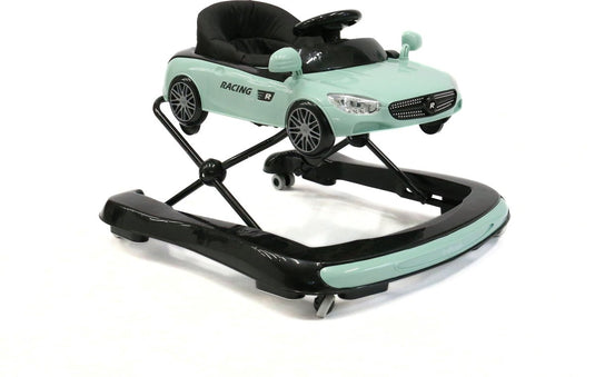Bo jungle - loopstoeltje baby - loopwagen walker - afneembare auto - verstelbaar - walker poppy green