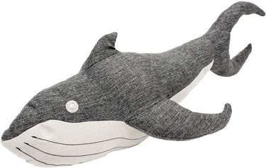 Duvo eco pluche walvis xl - 80x40x25cm grijs