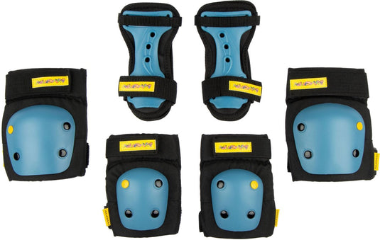 Nijdam skate beschermset junior - gamekeeper - zwart blauw - l
