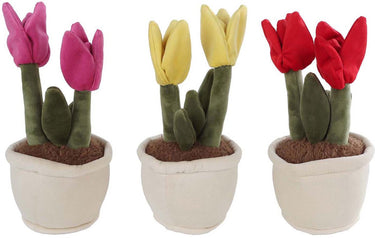 Take me home tulp plant pluche l 3 assorti 27 cm.