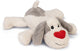Beeztees xl-knuffel ties - hondenspeelgoed - pluche - wit - 48x46x11 cm