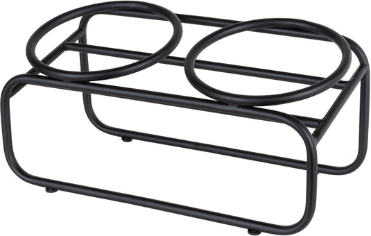 District 70 butler - verhoogde voerbakstandaard voor katten - handgemaakt van staal - zwart - 30 x 14 x 12,5 cm