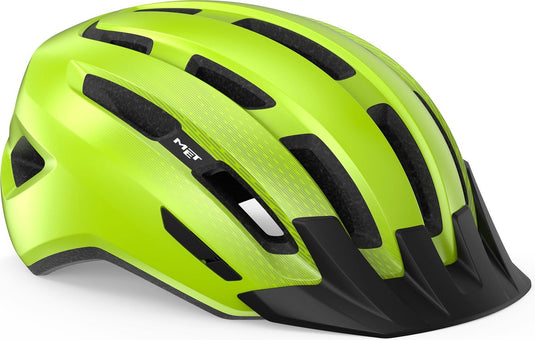 Met downtown fietshelm mannen vrouwen – fietshelm racefiets volwassenen – e-bike – trekking – maat m l (58-61cm) – fluor yellow (geel)