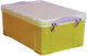Really useful box 9 liter transparant geel