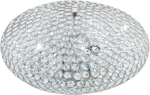 Eglo clemente - plafondlamp - 3 lichts - ø450mm. - chroom - helder