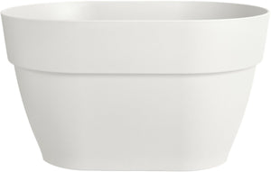 Elho vibia campana flower bridge 40 - plantenbak voor balkon railing - 100% gerecycled plastic - ø 39.0 x h 22.0 cm - zijdewit