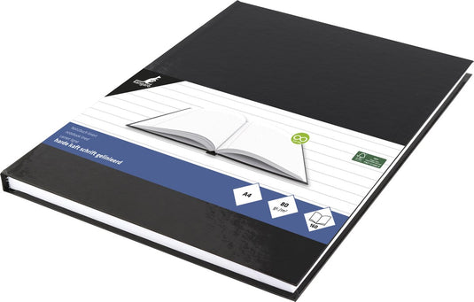 Kangaro schrift - a4 - lijn - 160 pagina's - 80 grams - harde kaft - zwart