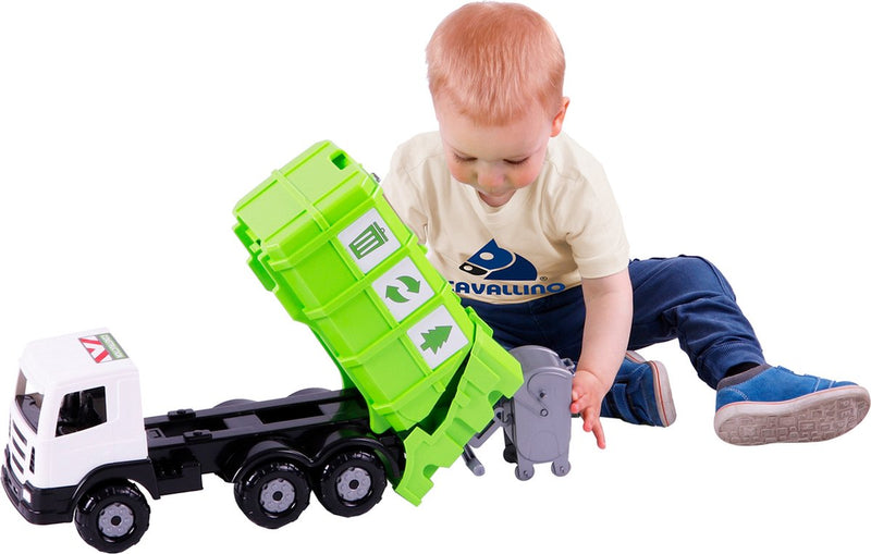 Load image into Gallery viewer, Cavallino xl vuilniswagen groen, 42cm
