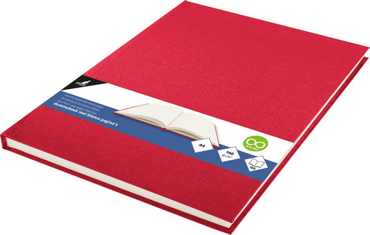 Kangaro dummyboek - a4 - rood - 160 blanco pagina's - hard linnen cover - k-5360