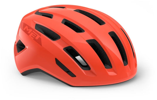 Met miles mips fietshelm mannen vrouwen – fietshelm stadsfiets volwassenen – e-bike – trekking – maat s m (52-58cm) – coral glossy (rood)