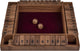 Longfield shut the box 4 spelers – walnoot houten dobbelspel – 29 x 29 cm – met ingelegd vilt 8 houten dobbelstenen – gezelschapsspel – engelhart