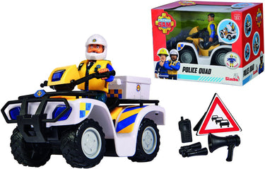 Simba - brandweerman sam - politie quad inclusief figuur - speelgoedvoertuig - vanaf 3 jaar