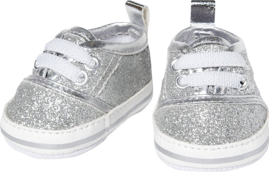 Heless poppenschoenen junior 38-45 cm zilver wit