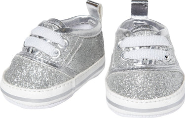 Heless poppensneakers glitter zilver, 30-34 cm