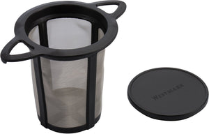 Westmark herbruikbare theefilter dripper, met deksel lekbakje, teatime, kunststof en roestvrij staal, 11 x 7,2 cm, 15752260