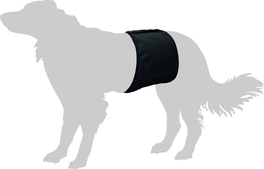 Flamingo gentleman wraps plus - hondenkleding - 74 x 23 x 0.5 - zwart