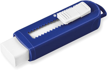Staedtler gum pvc-vrij met schuifmechanisme blauw wit