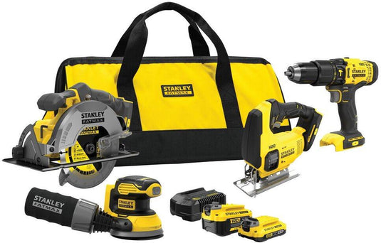 Stanley fatmax v20 serie - elektronische gereedschapsset - 18v - 2.0ah en 4.0ah accu's - inclusief toebehoren