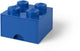 Lego - opbergbox met lade brick 4 - polypropyleen - blauw