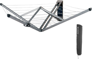 Brabantia wallfix wanddroogrek - met beschermhoes - 24 m - metallic grey