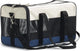 Beeztees reistas kat - draagtas - reismand - 2 openingen - met extra opbergvak - creme blauw - 43x25x27 cm
