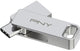 Pny , usb otg 2 in 1 usb-a 3.2 usb-c duo link 128gb, zilver