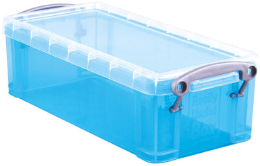 Really useful box 0 | 9 liter | transparant helblauw