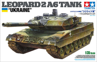 Tamiya modelbouwpakket militaire voertuigen - 25207 leopard 2a6 tank - ukraine plastic - 1:35 - modelbouw