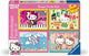 Ravensburger hello kitty - puzzel - 100 stukjes - 4 in 1