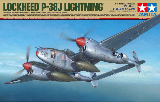 Tamiya modelbouwpakket militaire voertuigen - 61123 us lockheed p-38 j lightning plastic - 1:48 - modelbouw