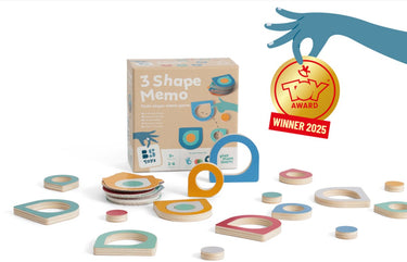 Bs toys denk doe bundel – 3‑vormen memo + moves houten actief kaartspel – kinderspeelgoed 6+ – spelletjes voor binnen buiten (ga497 ga264)