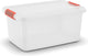 Curver kis k latch box l - opbergbox met deksel - 43l - 59x39x28 - transparant oranje clips