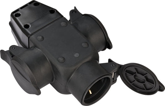 Brennenstuhl koppeling 3-voudig 14,5 x 12 cm rubber zwart