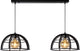 Lucide dikra - hanglamp - 2xe27 - zwart