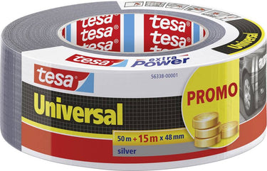 Tesa universal 56338-00001-01 textieltape zilver (l x b) 65 m x 48 mm 1 stuk(s)