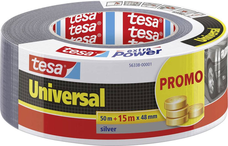 Load image into Gallery viewer, Tesa universal 56338-00001-01 textieltape zilver (l x b) 65 m x 48 mm 1 stuk(s)
