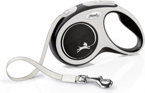 Flexi new comfort - rollijn hondenriem - s - 5 m - zwart grijs - <12 kg s
