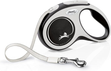 Flexi new comfort - rollijn hondenriem - s - 5 m - zwart grijs - <12 kg