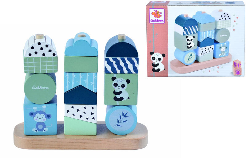 Load image into Gallery viewer, Eichhorn houten stapelpuzzel panda, 15dlg.
