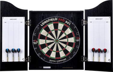 Abi houten cnet met sisal dartbord incl. dartset