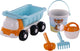 Cavallino strand kiepwagen met emmerset blauw, 5dlg.