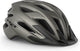 Met crossover fietshelm mannen vrouwen - stadsfietshelm volwassenen - maat m - titanium matt