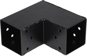Merkloos sans marque paalverbinder hoekmodel 90 x 90 mm, zwart