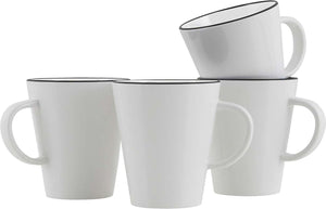 Gimex - linea line - mok - zwart - 4 stuks