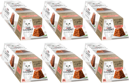 Gourmet revelations gelei - kattenvoer natvoer - zalm - 24 x 57 g