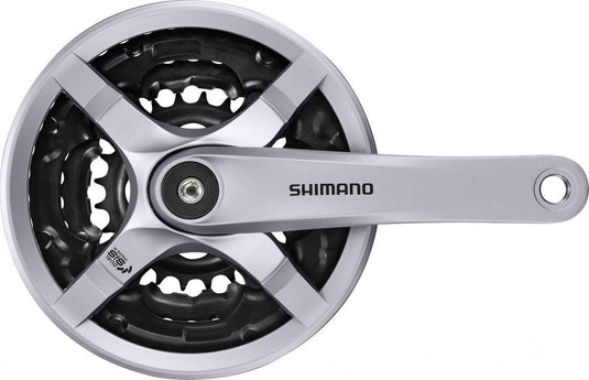 Shimano 6 7 8-speed tourney fc-ty501 crankstel met 170 mm crank 48 x 38 x 28t met kettingkast - zilver