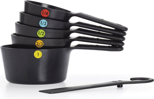 Oxo good grips - keukenhulpen - maatlepels 6-dlg zwart