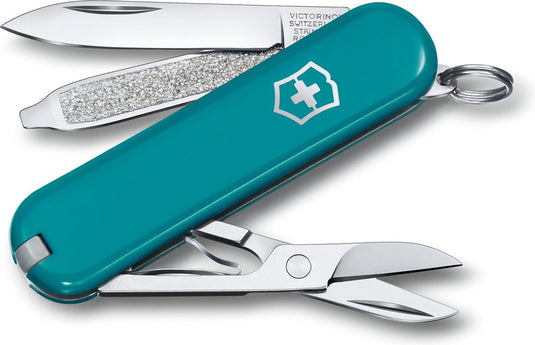 Victorinox classic sd zakmes - mountain lake - 7 functies - rvs